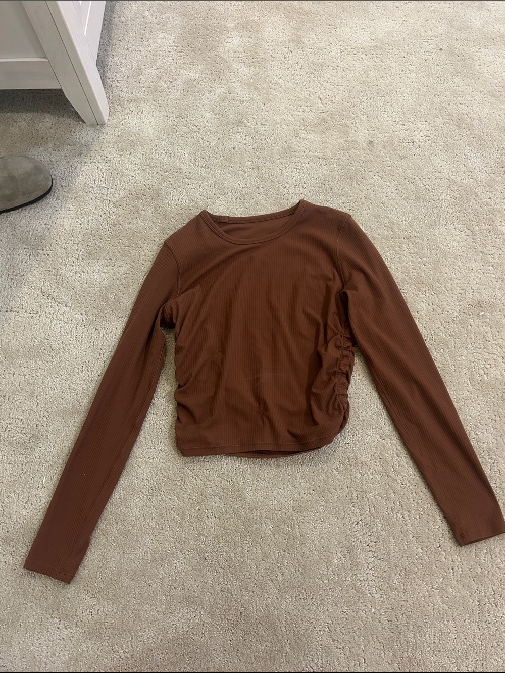 Lululemon Long Sleeve Ribbed Side-Ruched Top